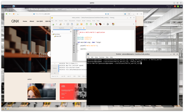 QNX Self-Hosted Developer Desktop -- Initial Release